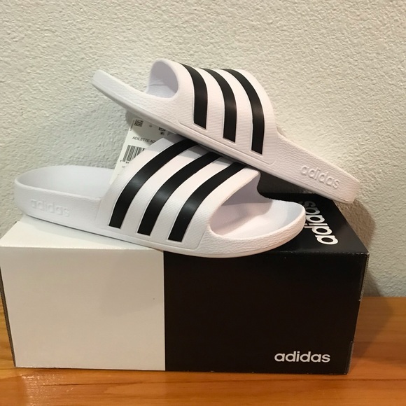 adilette aqua slides white